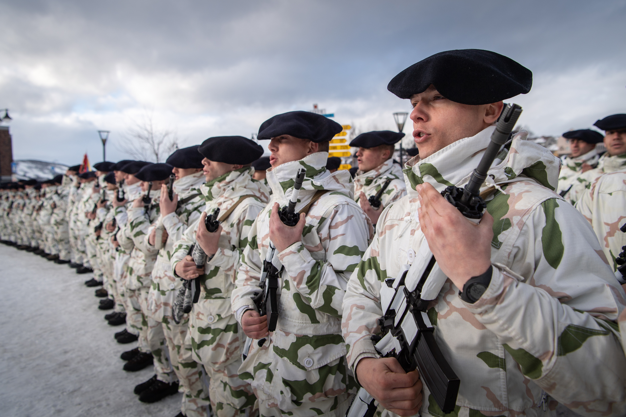 Chasseurs alpins en position