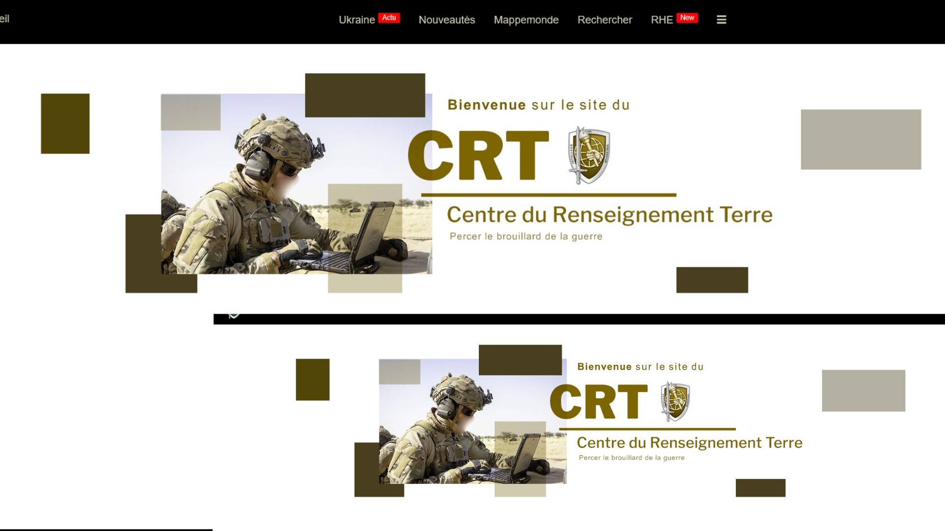 Le CRT diffuse sur son site Intradef ses productions jusqu’au niveau « diffusion restreinte ».