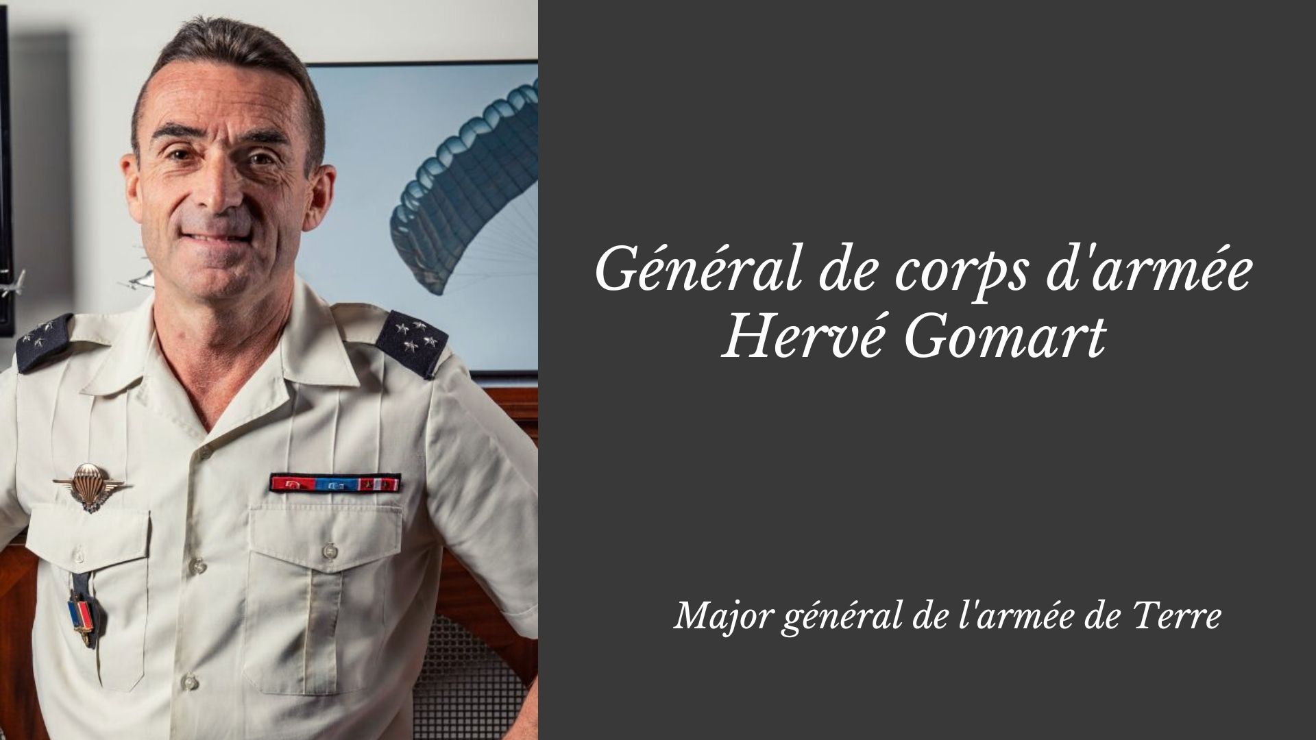 Général de corps d’armée Hervé Gomart, major général de l’armée de Terre 