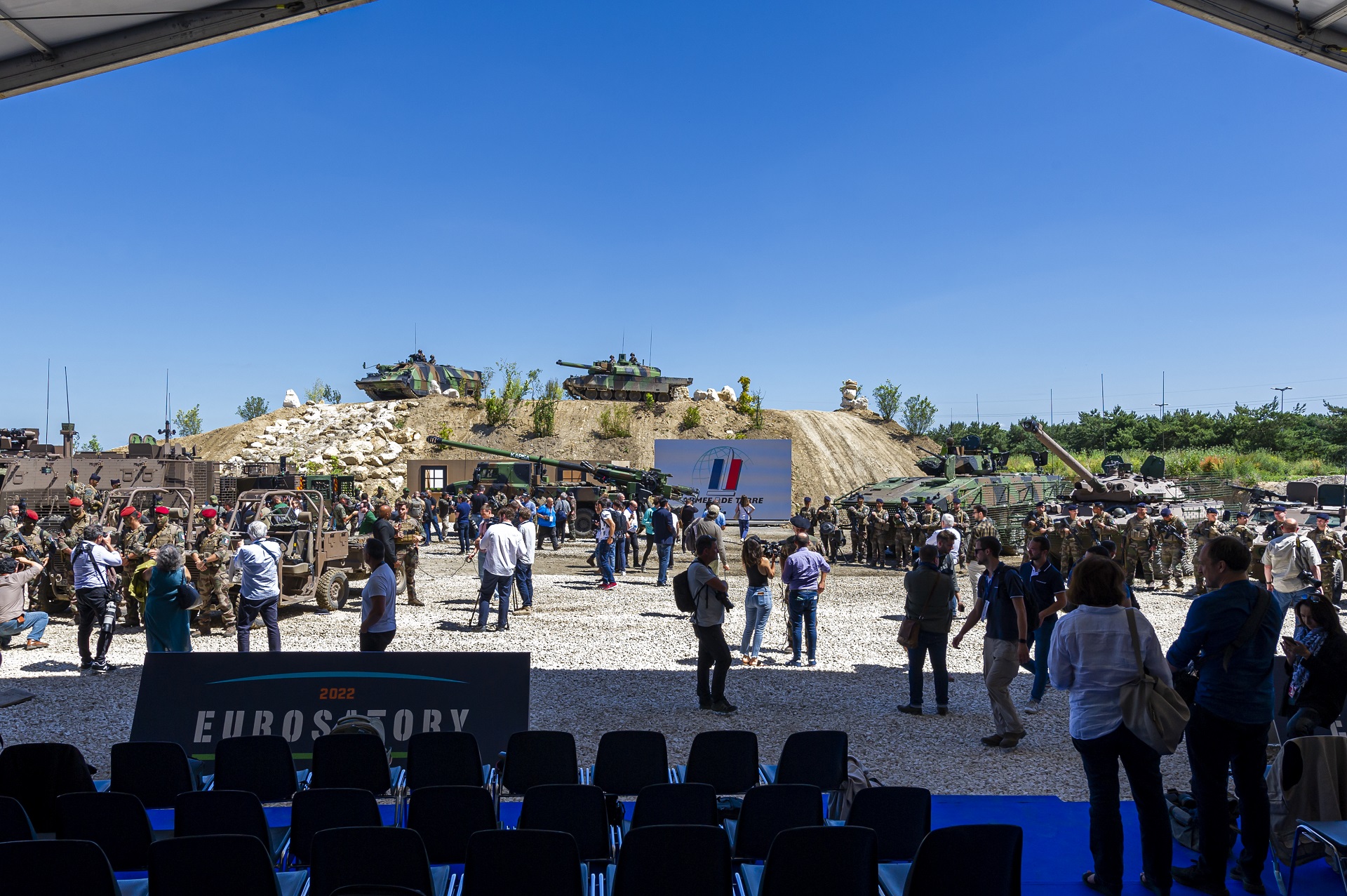 Le salon de la Défense Eurosatory à Villepinte en juin 2022