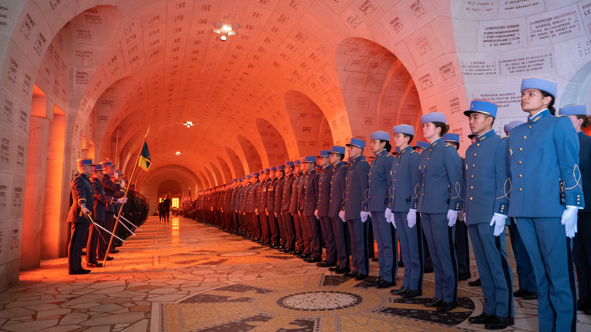 Les élèves officiers de Coëtquidan en souvenir de la Grande Guerre