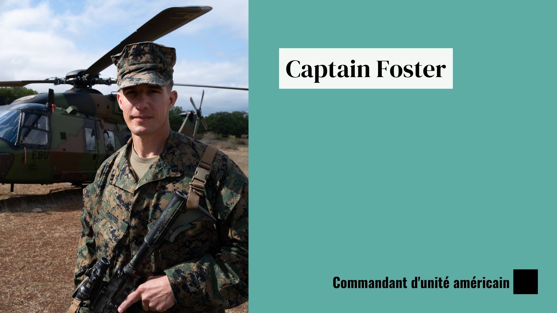 Portrait du captain Foster, US Marine Corps.