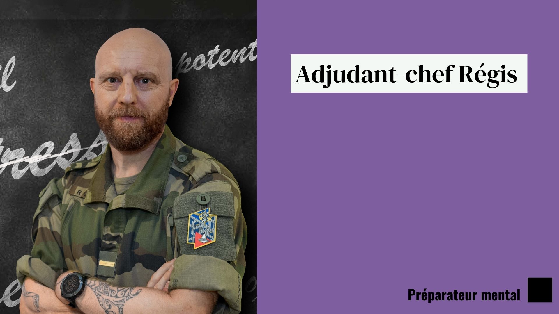 Moniteur-chef d’éducation physique militaire et sportive à Balard (Paris), l’adjudant-chef Régis utilise les techniques d’optimisation des ressources des forces armées depuis le début de sa carrière militaire.