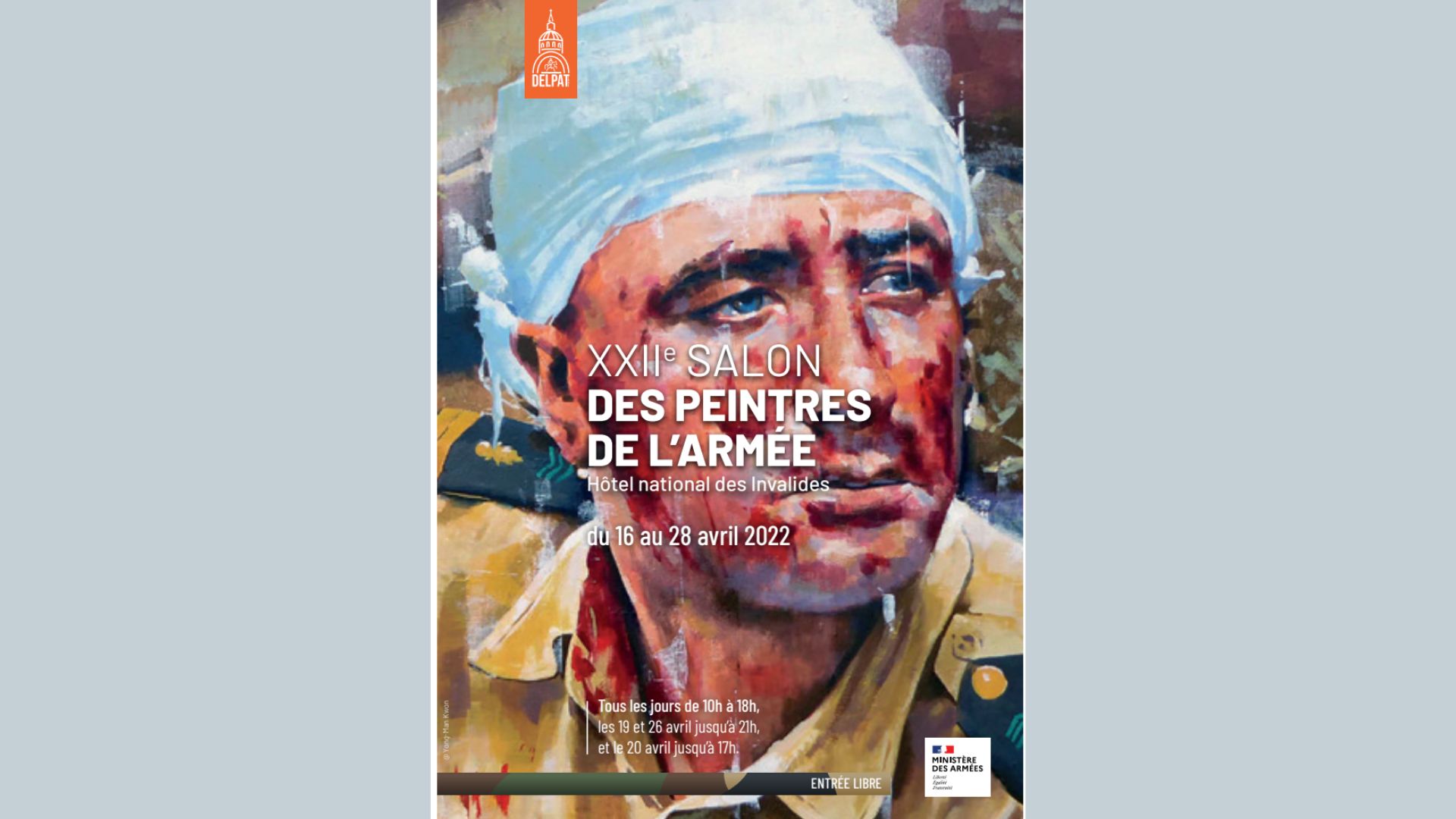 Affiche de présentation du XXIIe salon des peintres de l'armée.