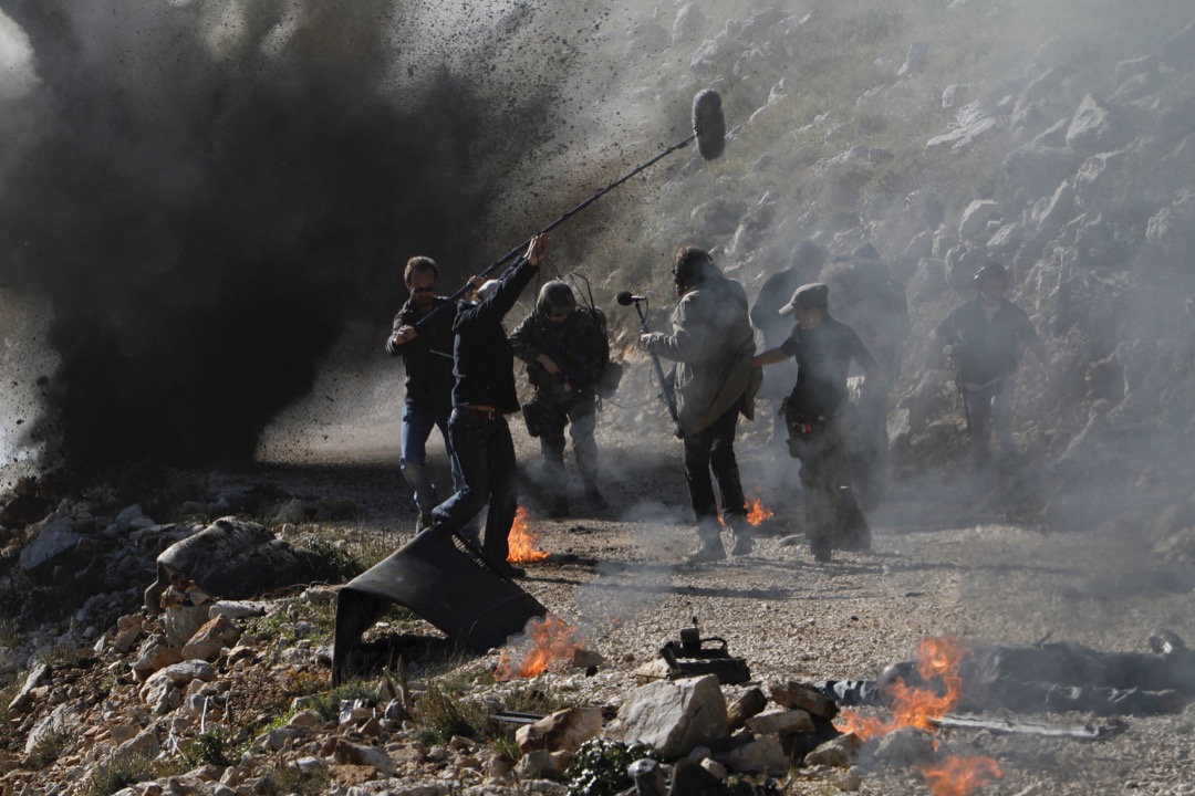 Coulisses du tournage du film “Piège afghan”.