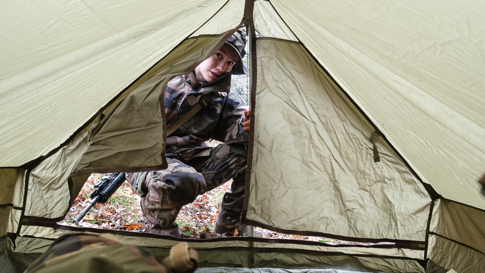 Premier bivouac pour les jeunes du SNU.