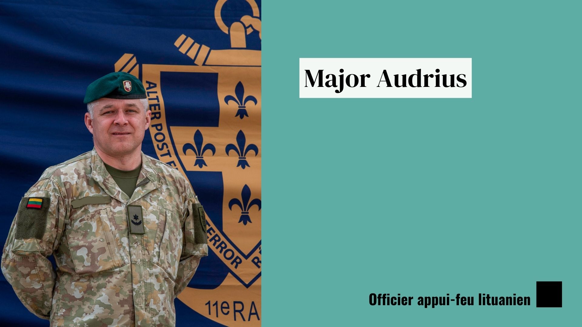 Major Audrius, officier appui-feu lituanien