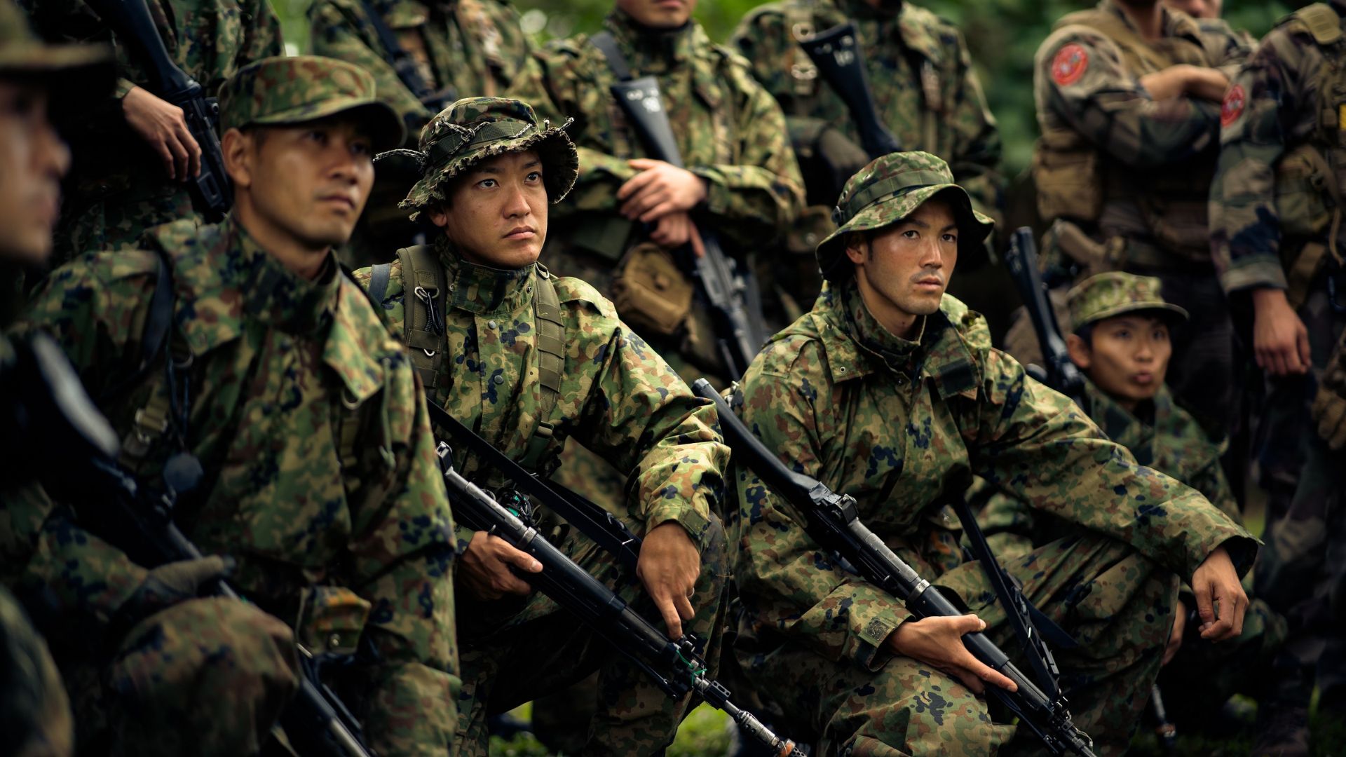 Une section du 5e régiment d’infanterie de la force terrestre d’autodéfense japonaise a participé à Brunet-Takamori.