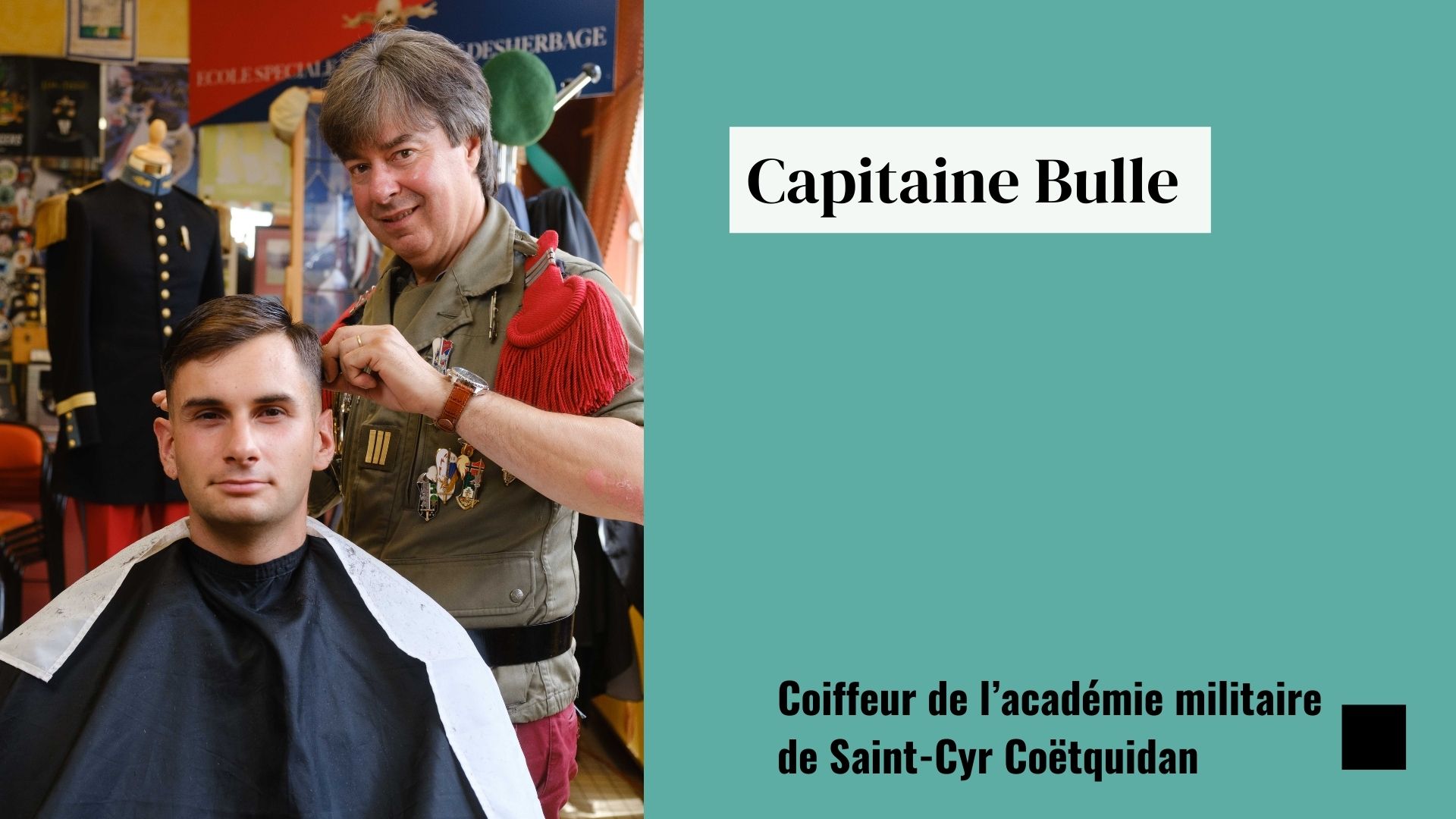 Portrait du capitaine Bulle, coiffeur de l'AMSCC.