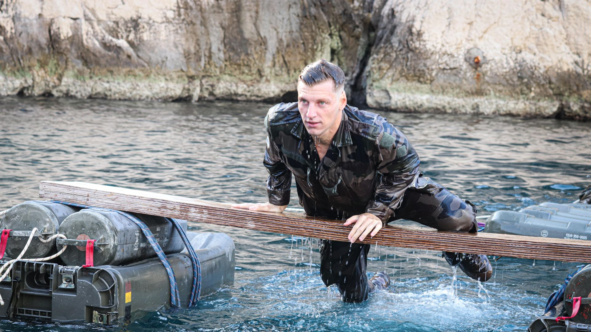 Le soldat Kévin Lasserre est spécialisé dans le sauvetage sportif. 