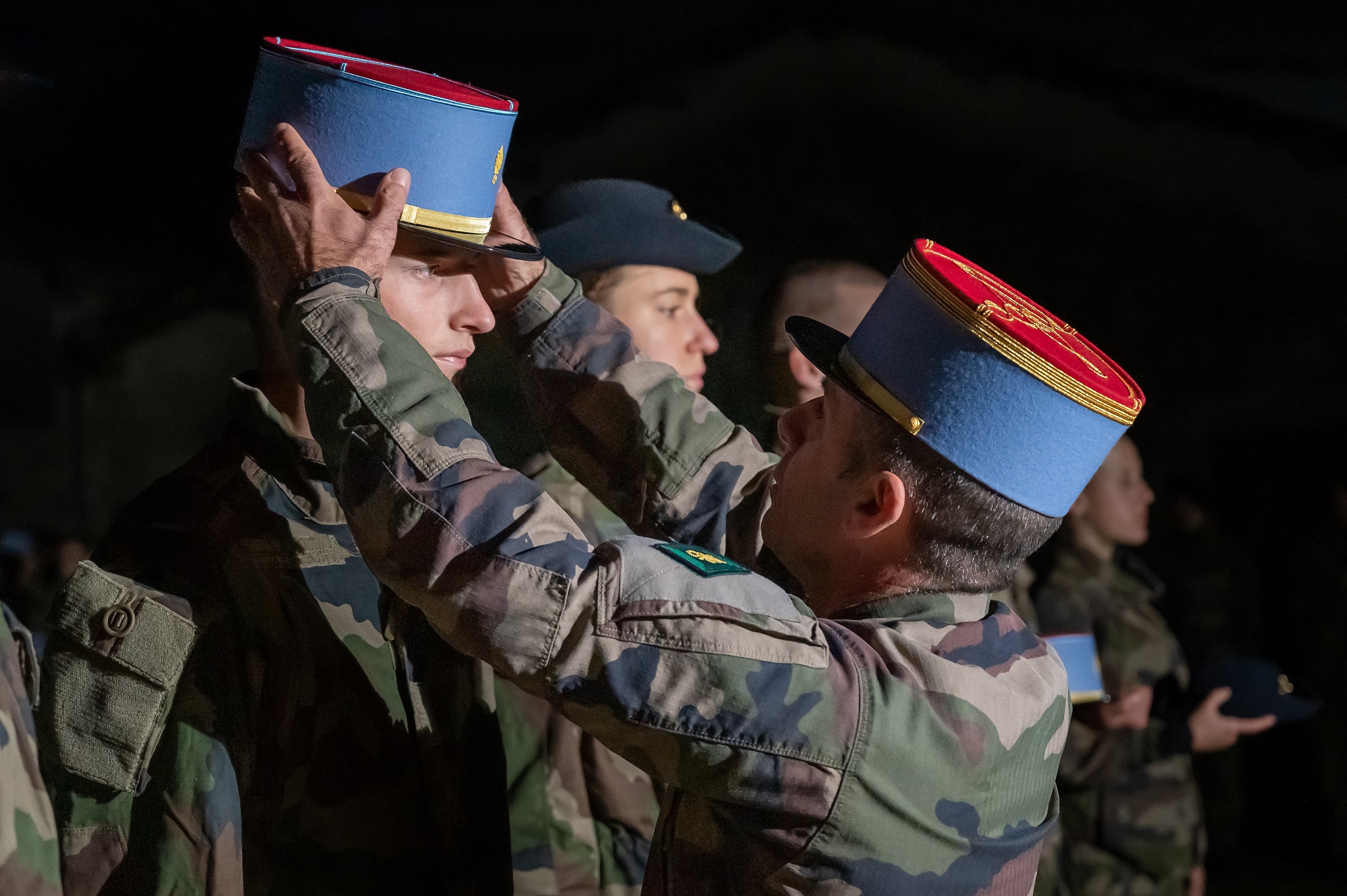 Le képi, symbole de l’entrée dans le corps des sous-officiers.