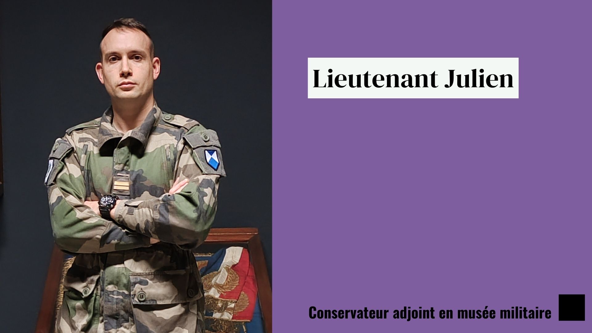 Le lieutenant Julien est conservateur adjoint du pôle muséal de Bourges.