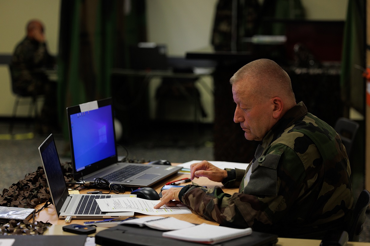 Le lieutenant-colonel a participé à l'exercice Vulcain 2023 dans l'Allier.