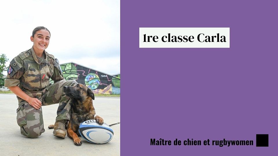 La 1re classe Carla et son chien Paco.