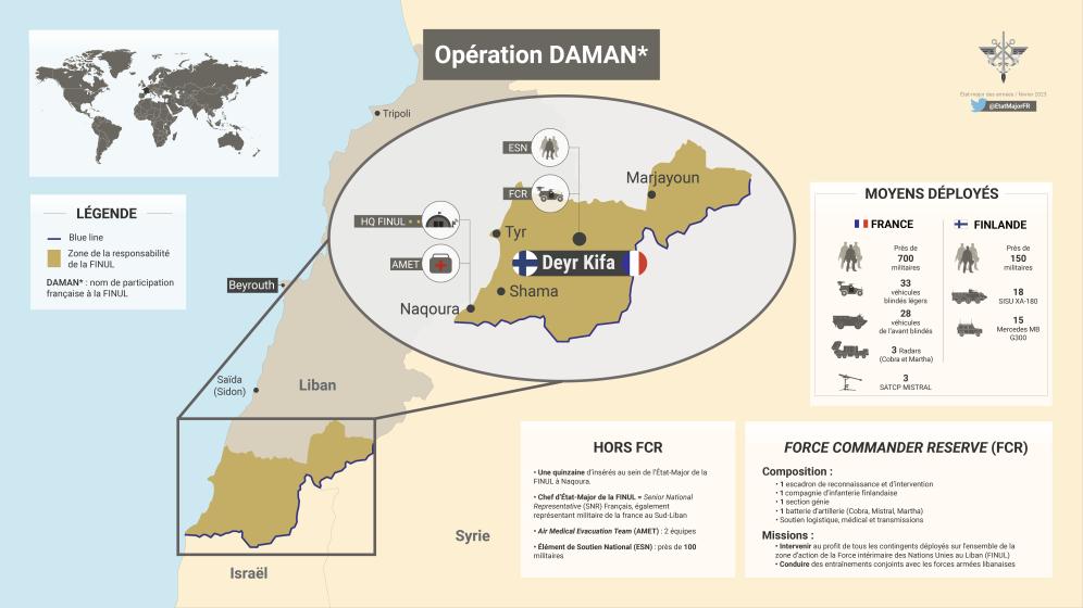 Carte de l'opération Daman