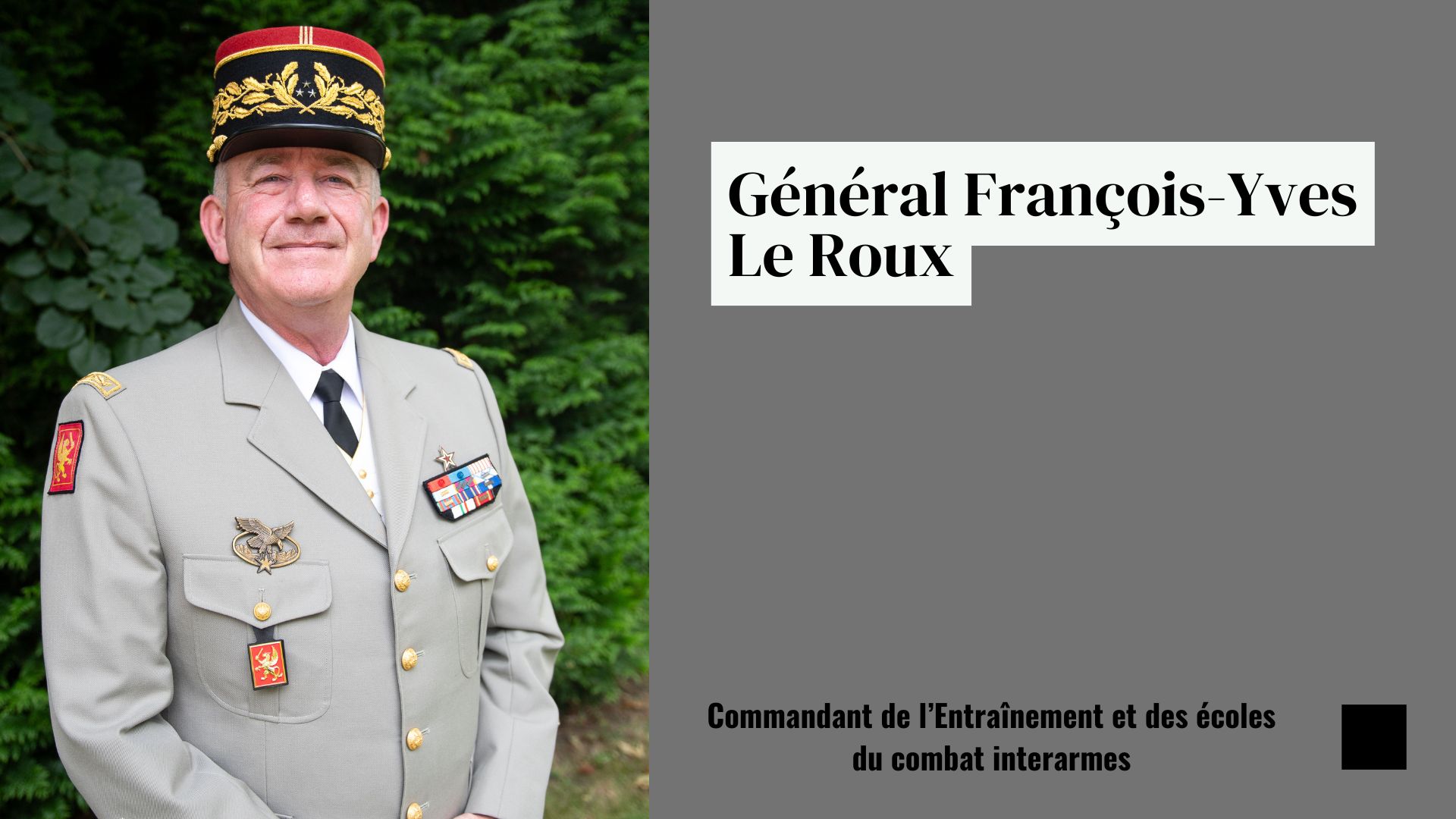 Général de division François-Yves Le Roux, commandant de l’Entraînement et des écoles du combat interarmes.